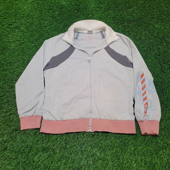 VTG Y2K Nike Track Jacket Womens XL Rare Graphic Sleeve Bomber - Picture 1 of 8